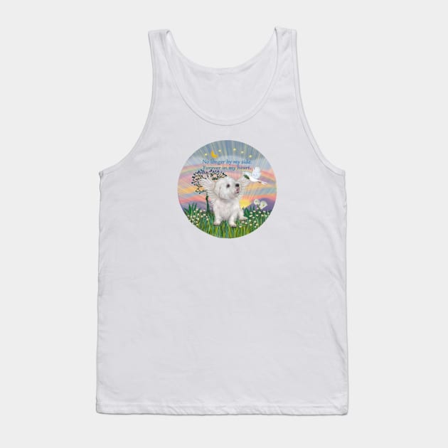 Maltese Angel in Rainbow Bridge Original Tank Top by Dogs Galore and More